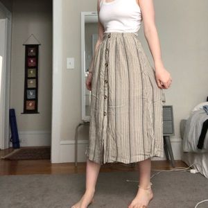 Midi striped skirt
